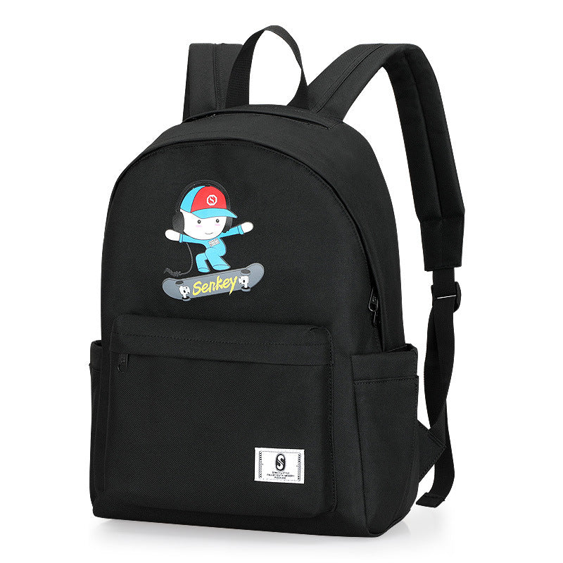 Cartoon cute load reducing schoolbag printing college wind breathable backpack student wear resistant backpack