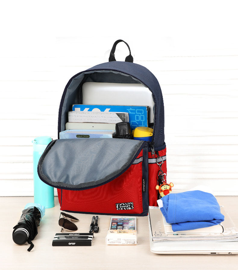 New backpack junior high school student trend backpack silk screen tiger bear cartoon cartoon school bag