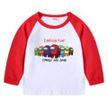 Children's T-shirt with round neck cartoon long sleeves