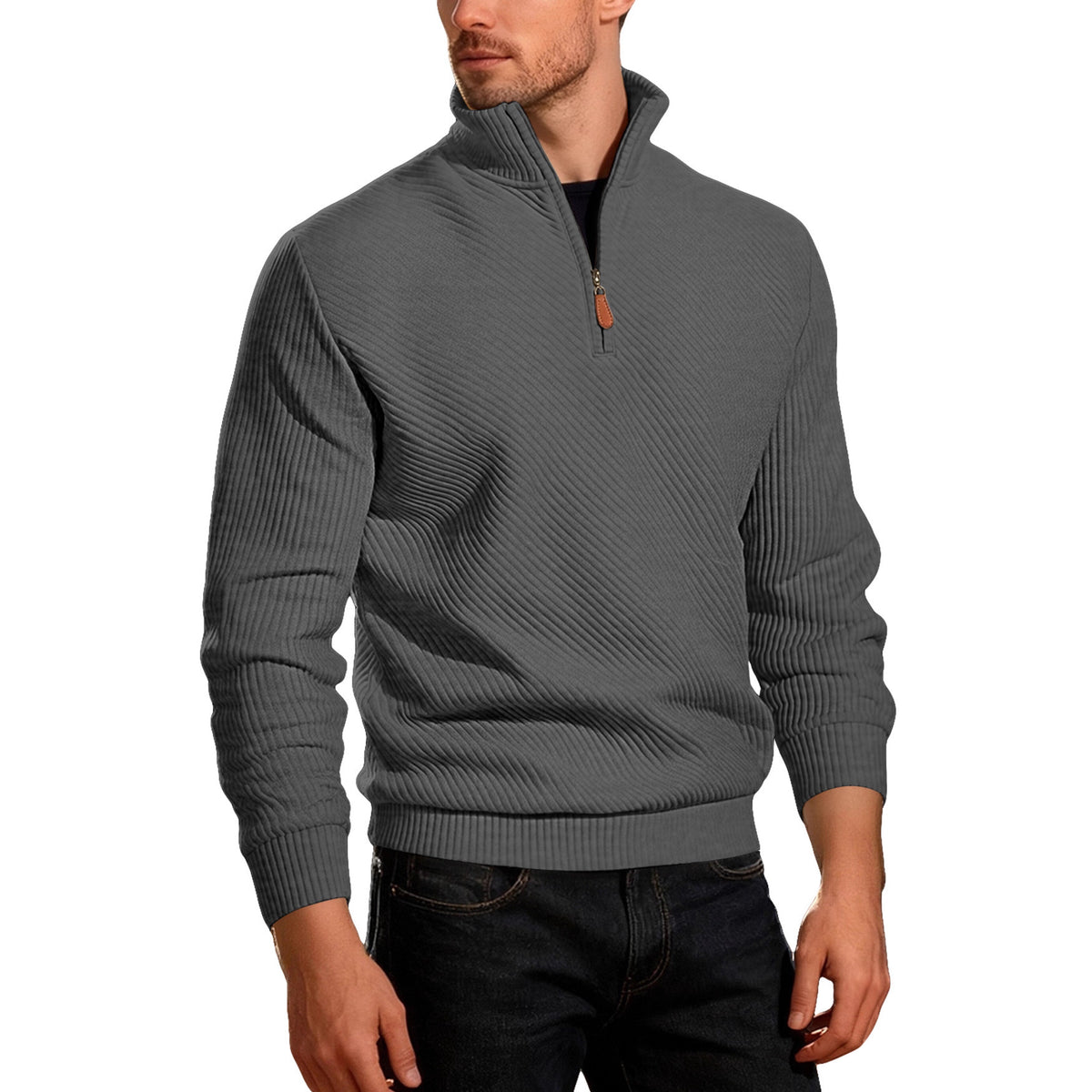 Long sleeved half zip sports hoodie