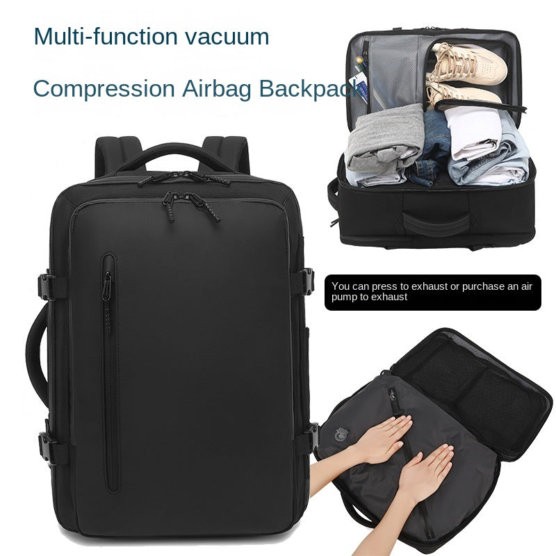 Inflatable Backpack with Expandable Large Capacity Vacuum Compression Dry-Wet Separation Storage Business Backpack