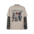 Camouflage fake two sports hoodies