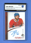 2020 SP Authentic '10 Retro Future   Alex Belzile ROOKIE AUTO /399 MBA AUTHENTIC