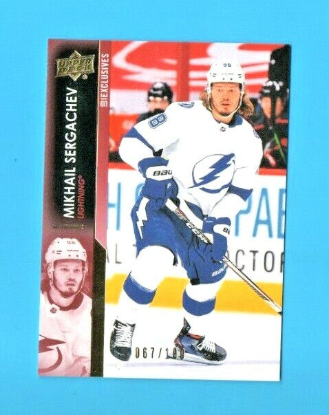 2021-22 Upper Deck MIKHAIL SERGAVCHEV Exclusives #164 SP 067/100 Tampa Bay
