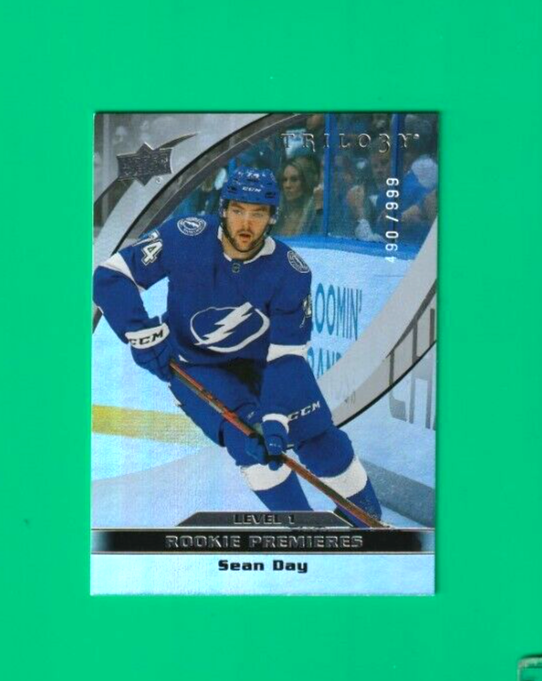 2021-22 UD Trilogy  Level 1 Rookie Premieres #32  -  Sean Day 490/999  Lightning