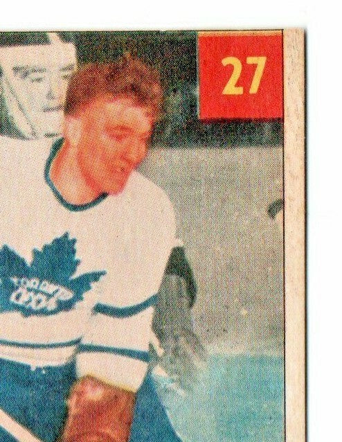 1954-55 PARKHURST #27 GORDIE HANNIGAN - Toronto Maple Leafs --  EX-EX+