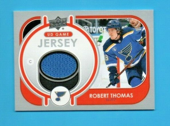 2021-22 Upper Deck UD Game Jersey  Robert Thomas St. Louis Blues #GJ-RT  -  Blue