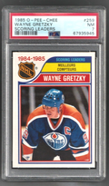 1985 O-Pee-Chee  Wayne Gretzky  -  Scoring Ldrs. #259 PSA 7 NM - Edmonton Oilers