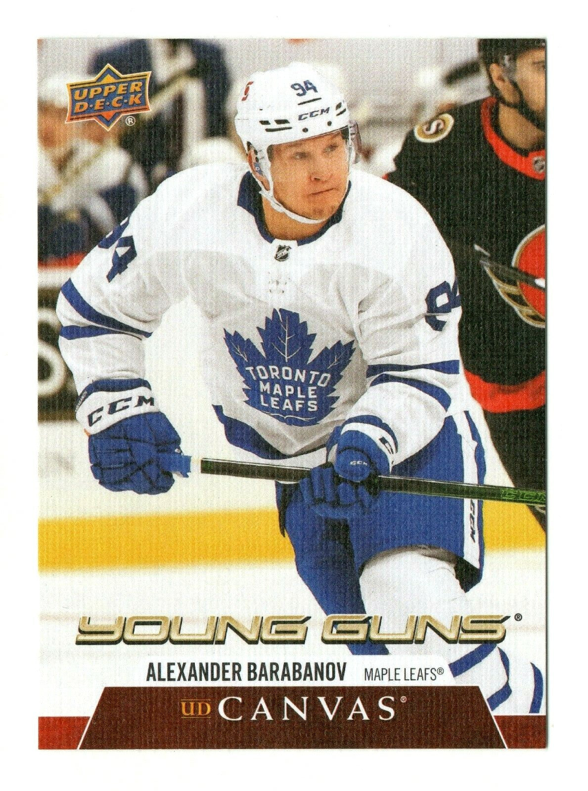 2020-21 Series 2 Hockey UD CANVAS YOUNG GUNS -  ALEXANDER BARABANOV C215 Leafs