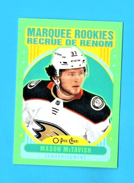 Mason McTavish 2021-22 Upper Deck 2 #626 O-Pee-Chee  Retro Neon Green RC #04/50