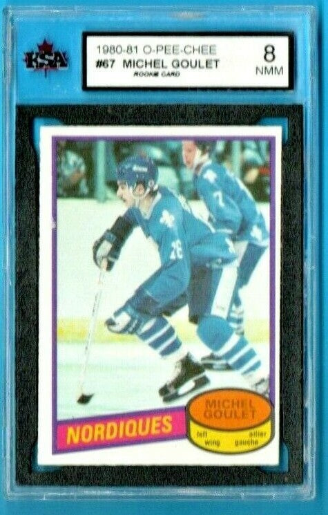 MICHEL GOULET RC 1980/81 OPeeChee #67 Quebec Nordiques HOF Rookie  KSA NM/MT 8