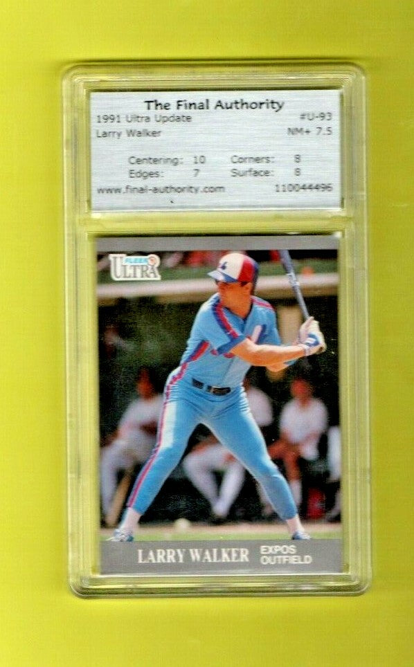 1991 Ultra Update #U-93 Montreal Expos LARRY WALKER 2ND Yr   NM+ 7.5 with 1,-10 