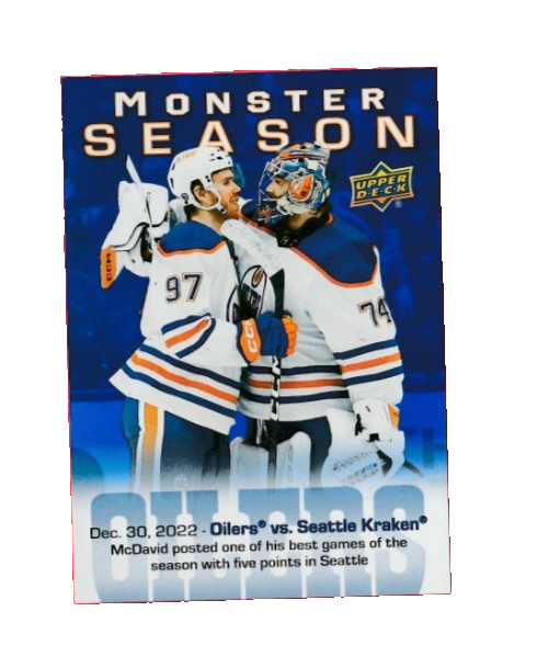2023-24 UD Monster Season - CONNOR McDAVID - Edmonton Oilers - Card# MS-37