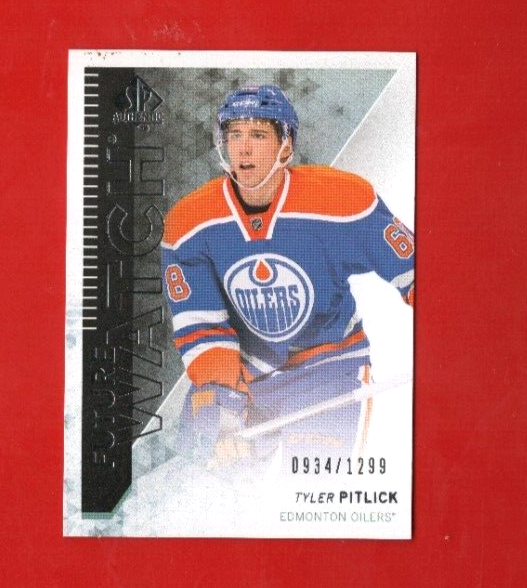 2013-14 SP Authentic Hockey #258 Tyler Pitlick RC 0934/1299  -  Edmonton Oilers