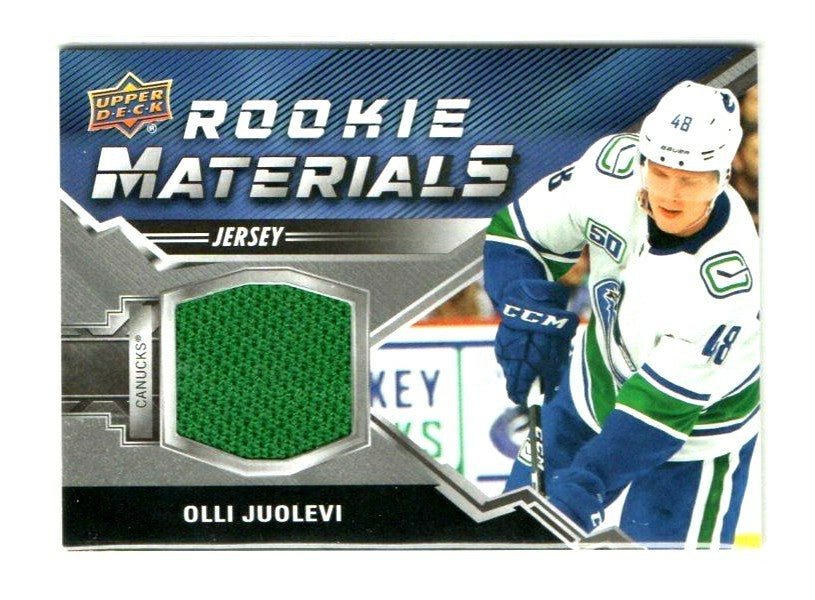 OLLI JUOLEVI 2020-21 Upper Deck Series 2 ROOKIE MATERIALS #RM-OJ - Green