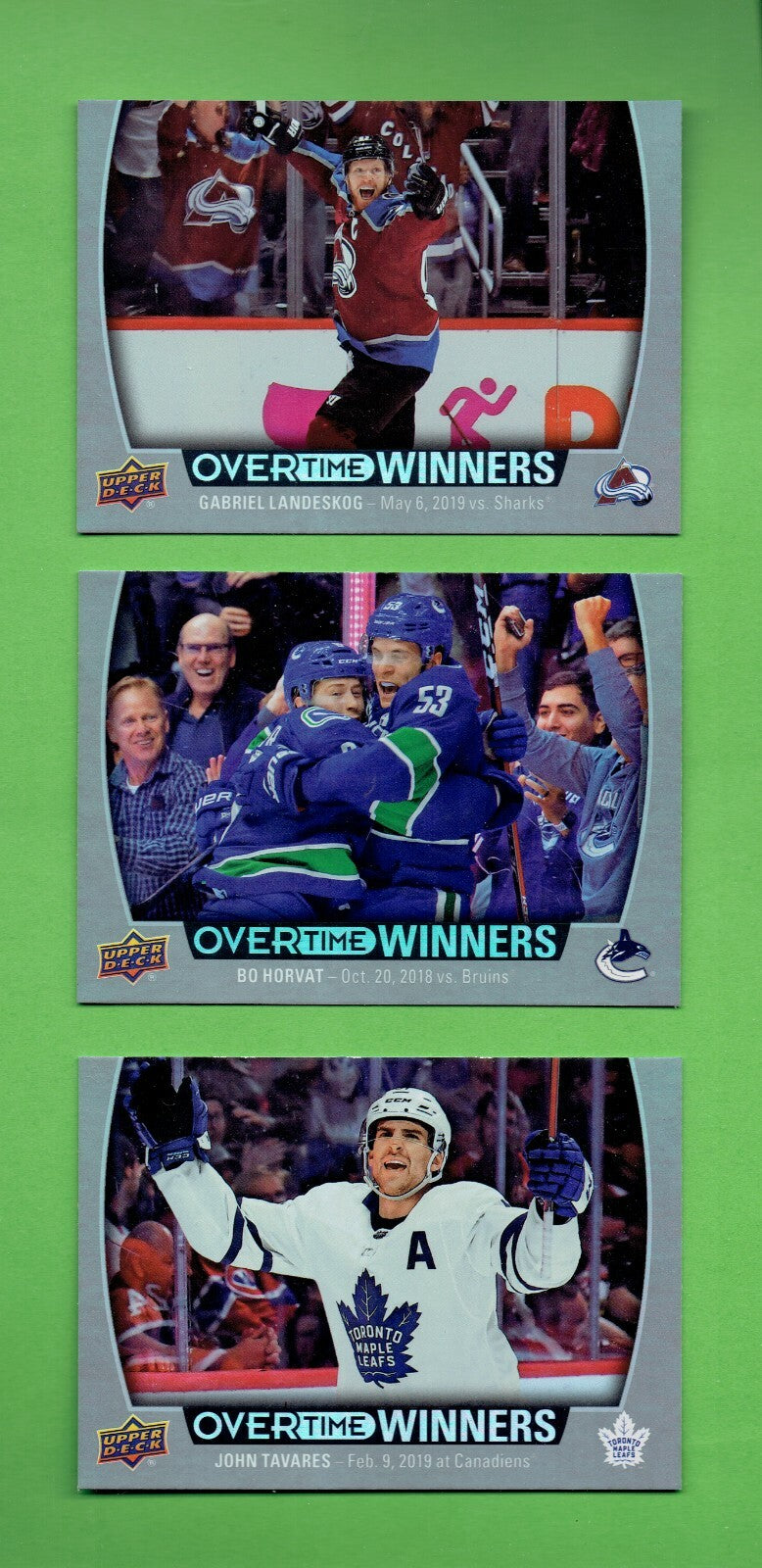 19-20 UPPER DECK OVERTIME OVERTIME WINNERS COMPLETE SET 20 DeBRINCAT TAVARES ++