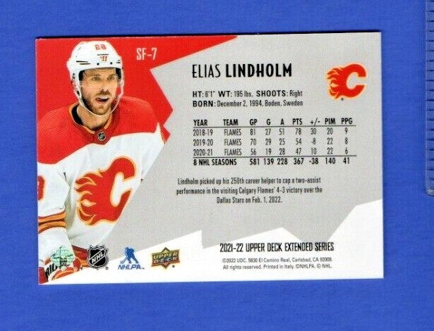 Elias Lindholm   2021-22 UD Extended SPxFinite Radiance Silver #SF-7   1453/2999