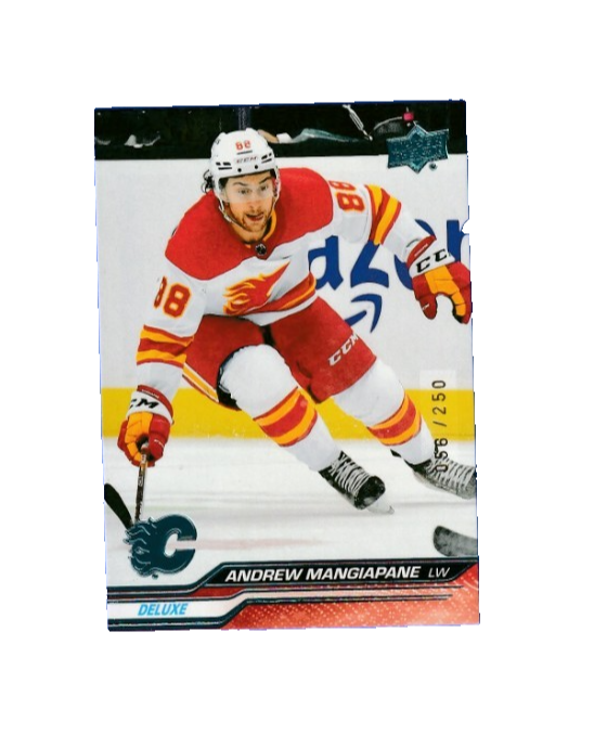 2023-24 Upper Deck Series 2 Deluxe 056/250 Andrew Mangiapane #277 Calgary Flames