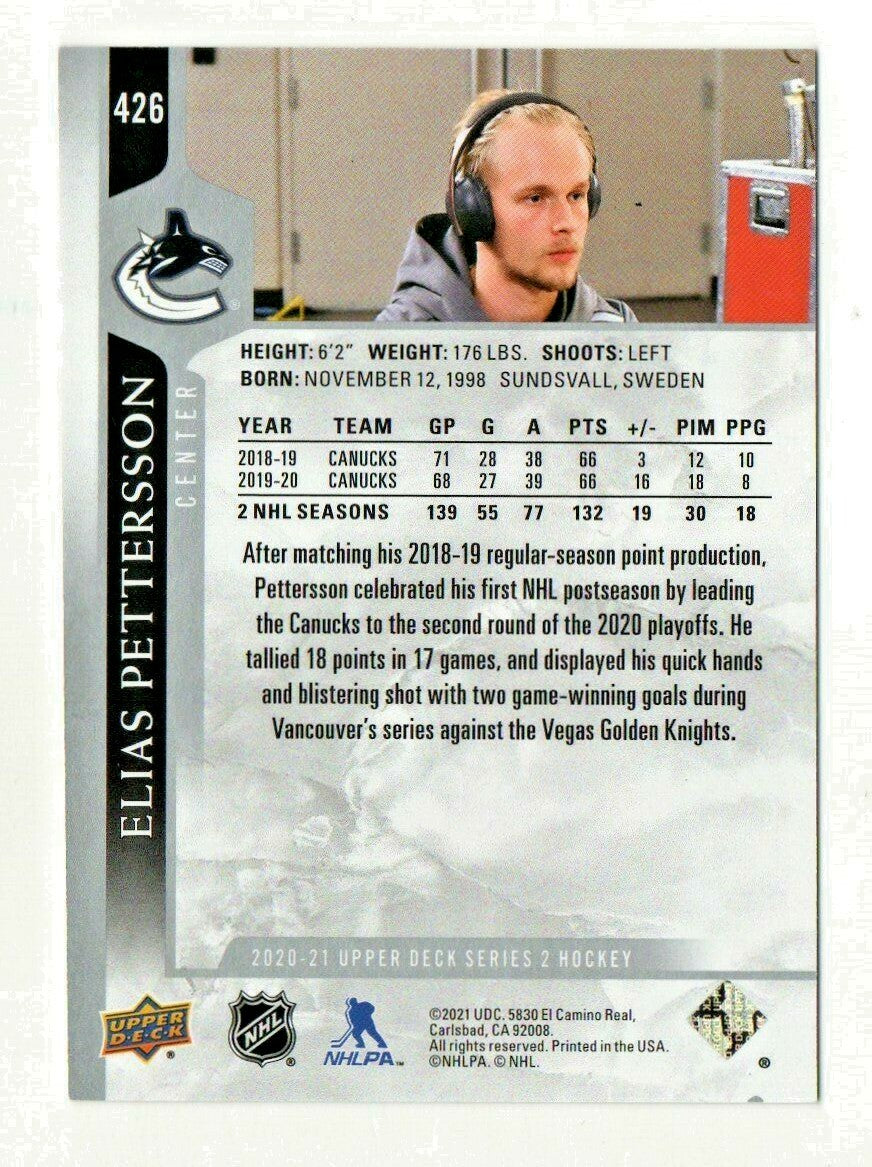 ELIAS PETTERSSON 2020-21 Upper Deck  Hockey Suits Base VARIATION Parallel #426