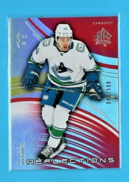 2020-21 Upper Deck Extended Reflections Red  #43 -Quinn Hughes Canucks  040/500 
