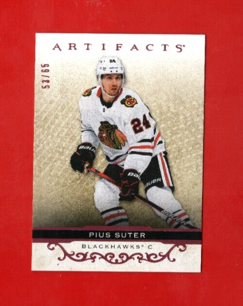 2021-22 Upper Deck Artifacts   -  53/65  - Pius Suter #5  -   Chicago Blackhawks