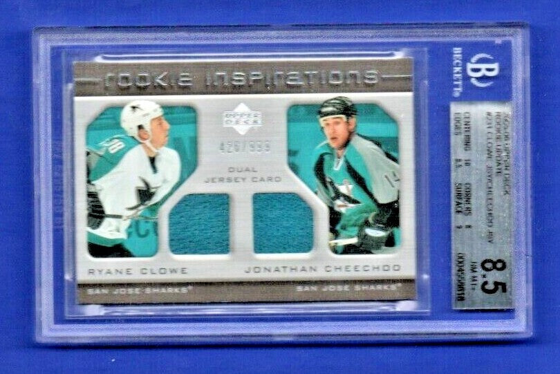 2005-06 Upper Deck Rookie Update #231 Ryane Clowe/Jonathan Cheechoo 426/999 
