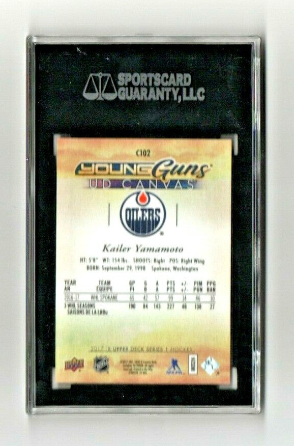 2017-18 UD Young Guns Canva - Kailer Yamamoto  - #C102 Edmonton Oilers Rookie 