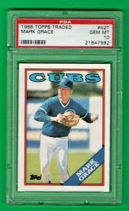 1988 Topps Traded #42T Mark Grace PSA 10 GEM-MINT - Chicago Cubs  -  HOF