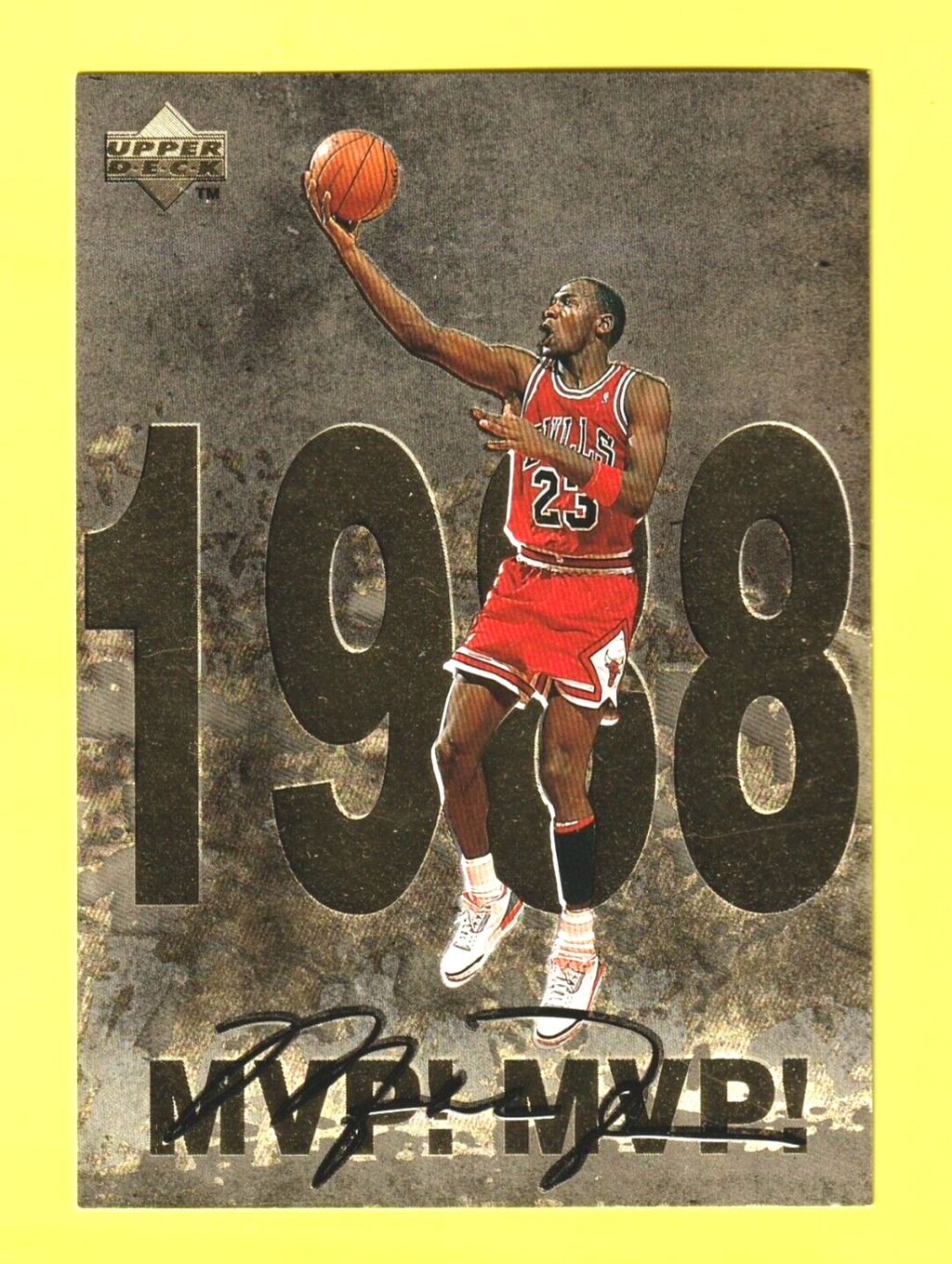 1998 Upper  Deck -  MICHAEL JORDAN  - Gatorade Postcard NBA  #4 of 12   -  3.5/5