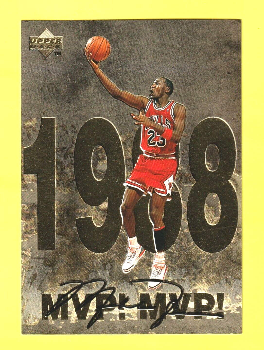 1998 Upper  Deck -  MICHAEL JORDAN  - Gatorade Postcard NBA  #4 of 12   -  3.5/5