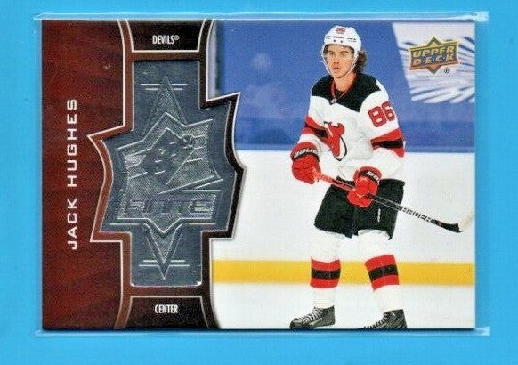2020-21 UD Extended JACK HUGHES 0090/2999 SPX Finite #SF-18 - N.J. Devils