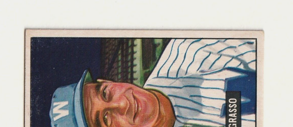1951 Bowman #205:  -  MICKEY GRASSO   -   "Washington Senators"  NRMT-MT