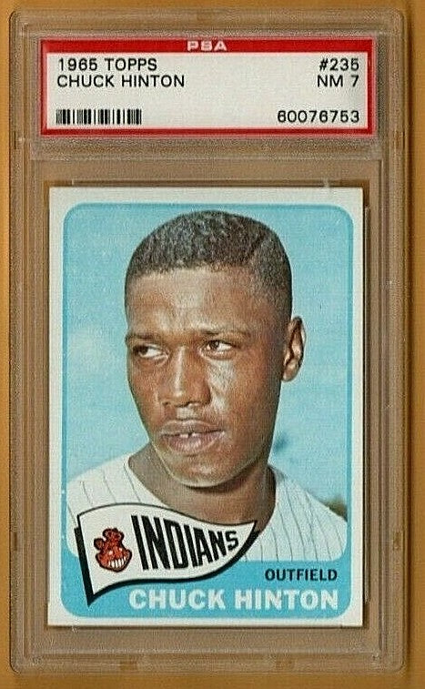 1965 Topps Baseball #235 Chuck Hinton - Cleveland Indians  -  PSA NM 7
