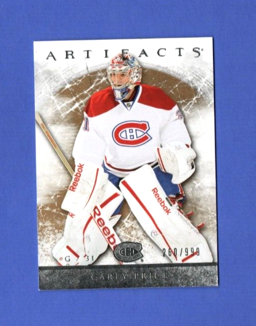 2012-13 Upper Deck Artifacts   260/999 Carey Price   #102  -  Montreal Canadiens
