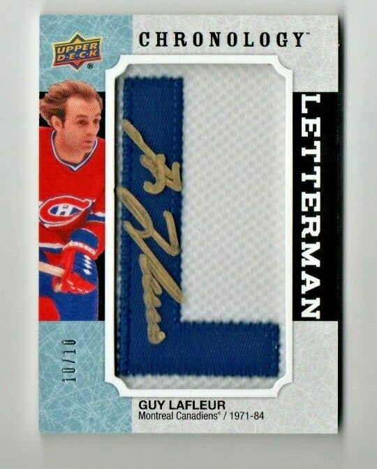 2018-19 Chronology Letterman Patches - Guy Lafleur  MONTREAL CANADIENS "L" 10/10