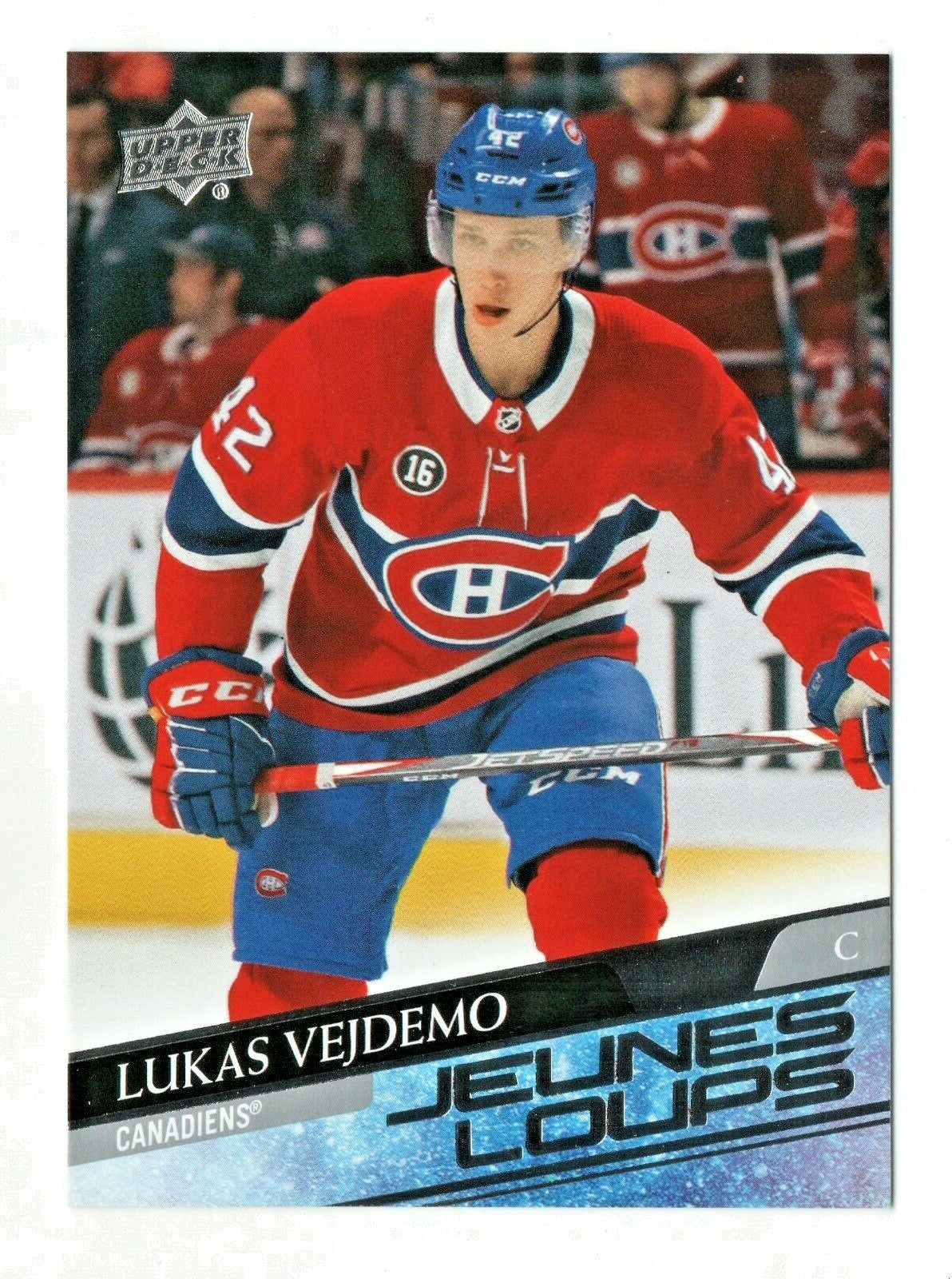 2020-21 UPPER DECK SERIES 2 YOUNG GUNS FRENCH JEUNES LOUPS -  LUKAS VEJDEMO #490