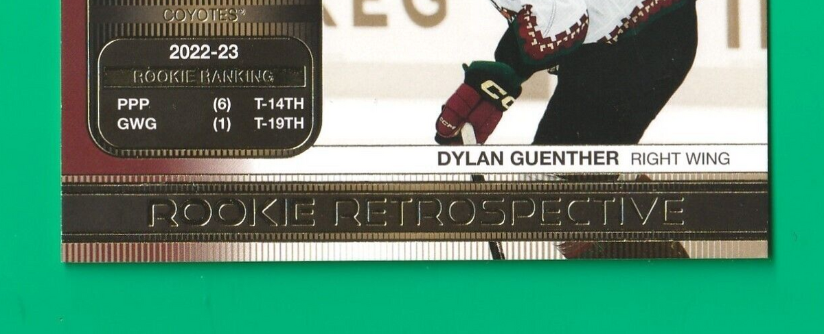 2023-24 Upper Deck Rookie Retrospective Gold #RR9 Dylan Guenther Arizona Coyotes