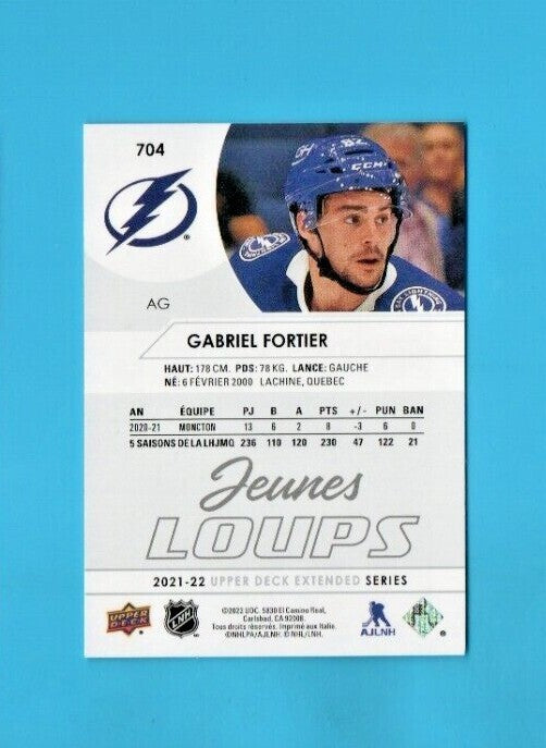 2021-22 Upper Deck Series Extended  French  Jeunes Loups #704 Gabriel Fortier