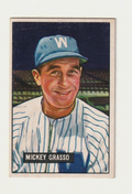 1951 Bowman #205:  -  MICKEY GRASSO   -   "Washington Senators"  NRMT-MT