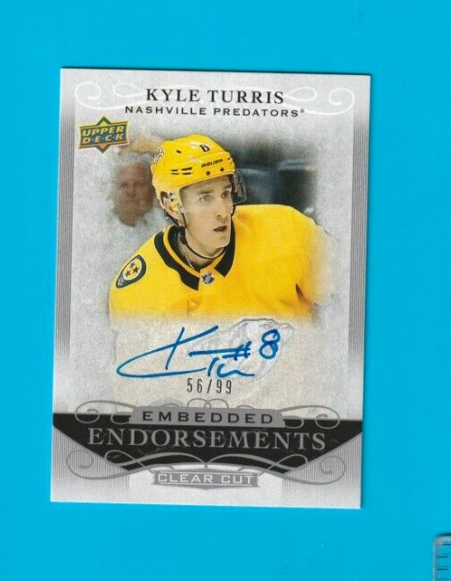 2019-20 UD  - ON CARD  - Auto   56/99 - EE-KT Kyle Turris  - Nashville Predators
