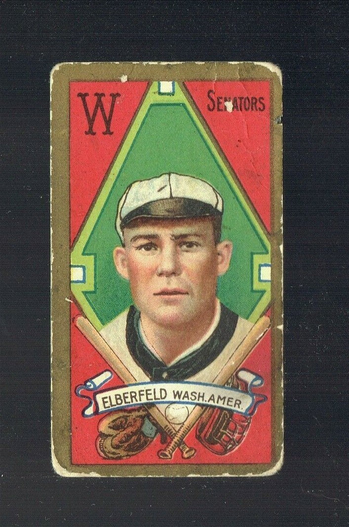 1911 T205 NORMAN "KID" ELBERFELD SENATORS--- "Nice 100 Year old card"
