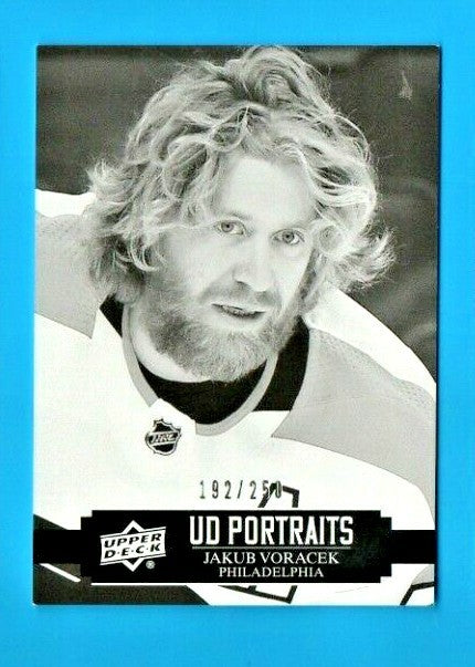 2021-22 Upper Deck Portraits Black and White #P11 Jakub Voracek 192/250 - Flyers