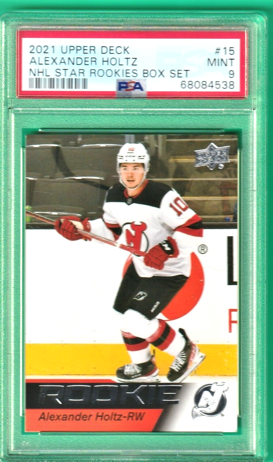2021 Upper Deck NHL Star Rookies Box Set   Alexander Holtz ROOKIE #15 PSA 9 MINT