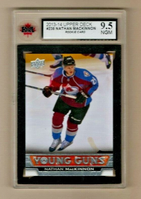 2013-14 Upper Deck #238 Nathan MacKinnon YG RC Graded 9.5 NGM - Avalanche