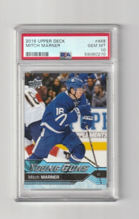 2016-17 Mitch Marner Upper Deck Series 2 Young Guns Rookie RC  Leafs #468 PSA 10
