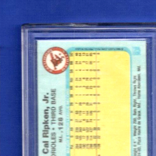 Cal Ripken Jr 2007 Hall Of Fame 1982 Fleer  Card #176 - GEM ELITE  10   PRISTINE