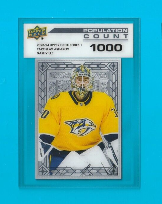 2023-24 Upper Deck Series 1  -  #PC-18  Yaroslav Askarov - Population Count 1000