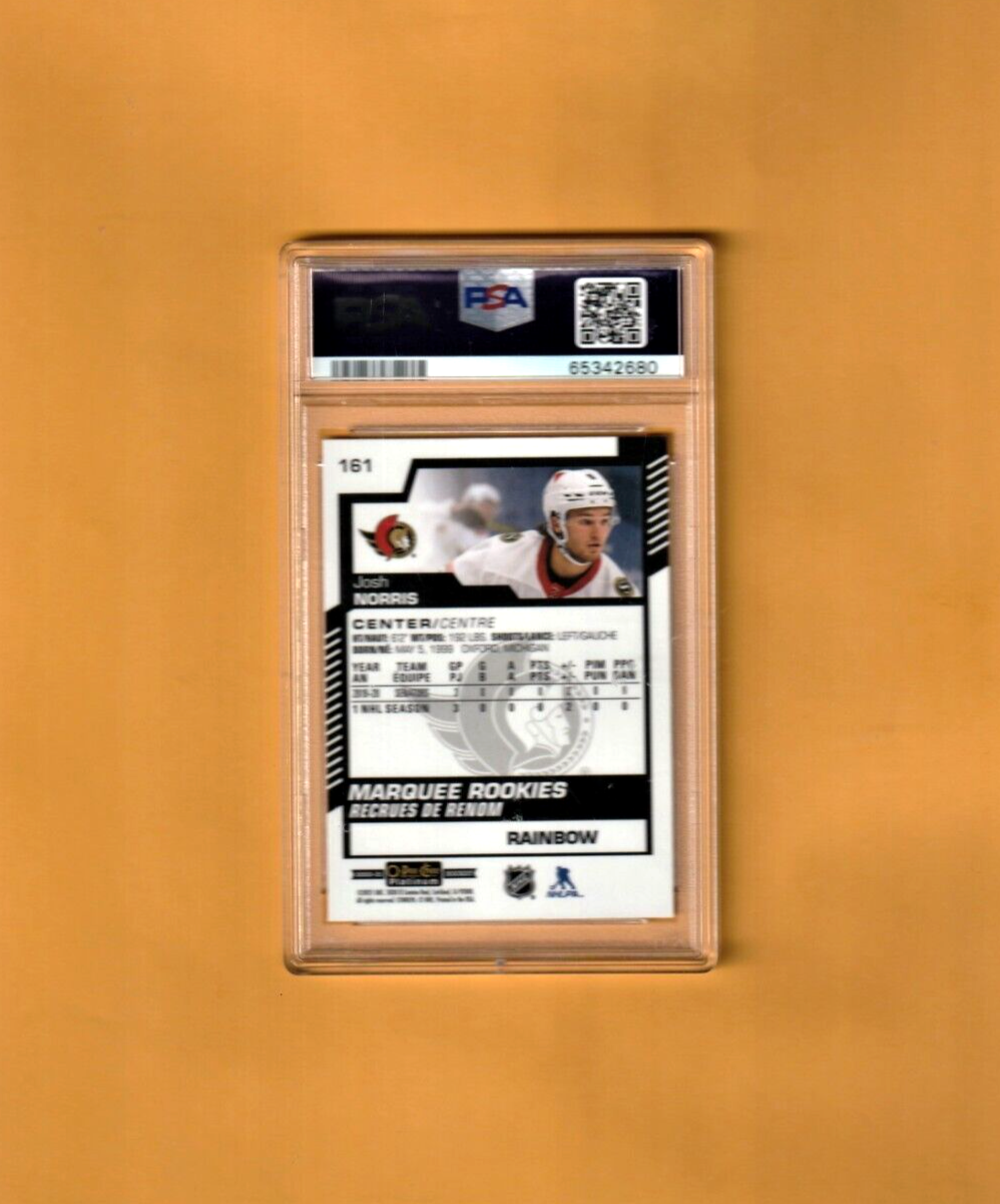 2020 O-Pee-Chee Platinum Rainbow  - Josh Norris  Senators ROOKIE #161 PSA 9 MINT