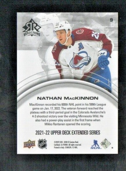   NATHAN MacKINNON 2021-22 UD Extended Triple Dimension RUBY Reflections 160/500