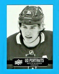 2021-22 Upper Deck Portraits Black and White #P24 Mitch Marner 030/250 - Toronto